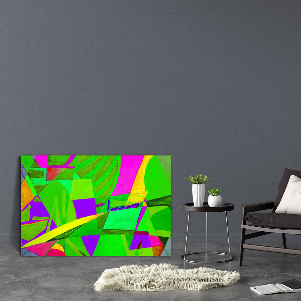 Abstract D3 Canvas Painting Synthetic Frame - Paintings MDF Framing - ArtzFolio.com