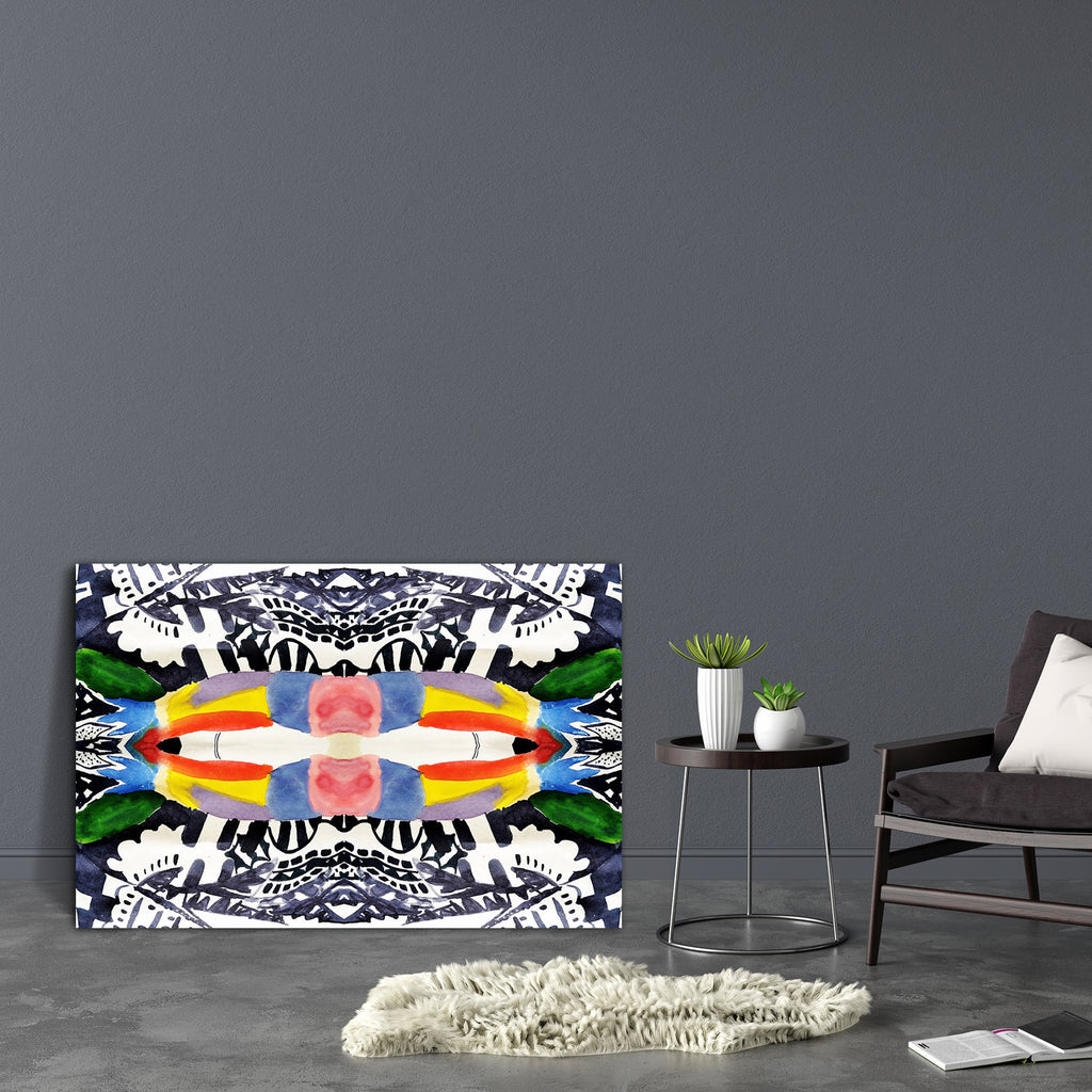 Abstract D6 Canvas Painting Synthetic Frame - Paintings MDF Framing - ArtzFolio.com