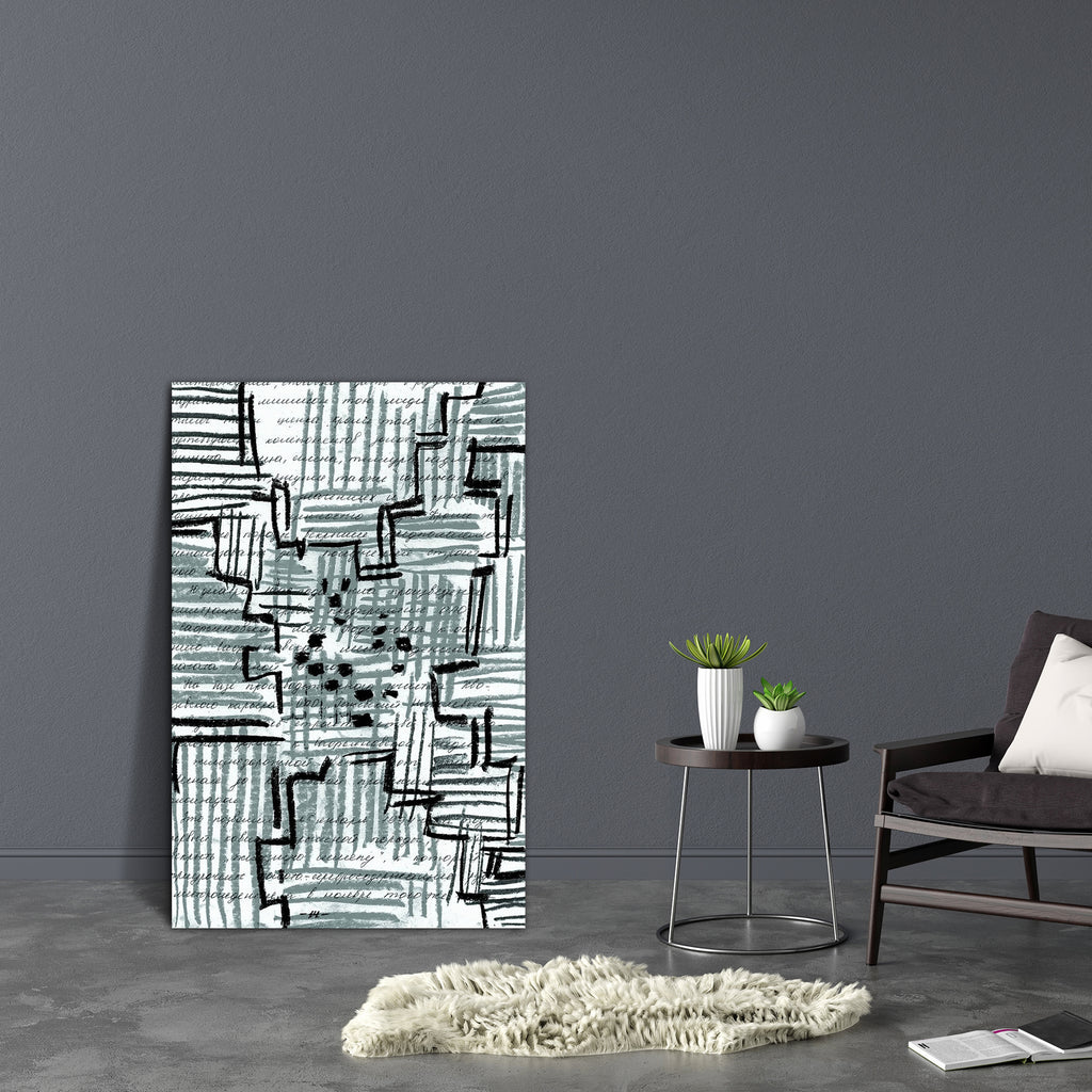 Abstract Center Canvas Painting Synthetic Frame - Paintings MDF Framing - ArtzFolio.com