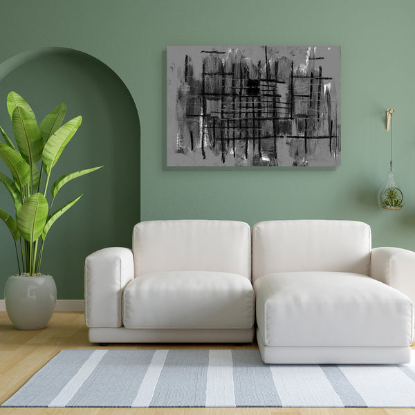 Abstract Grid D1 Canvas Painting Synthetic Frame-Paintings MDF Framing-AFF_FR-IC 5000353 IC 5000353, Abstract Expressionism, Abstracts, Art and Paintings, Black, Black and White, Grid Art, Paintings, Semi Abstract, Signs, Signs and Symbols, Splatter, abstract, grid, d1, canvas, painting, for, bedroom, living, room, engineered, wood, frame, amoeba, art, artistic, background, blue, cage, center, closeup, color, colorful, composition, contrast, creative, cyan, dab, design, detail, details, dirty, expressionist