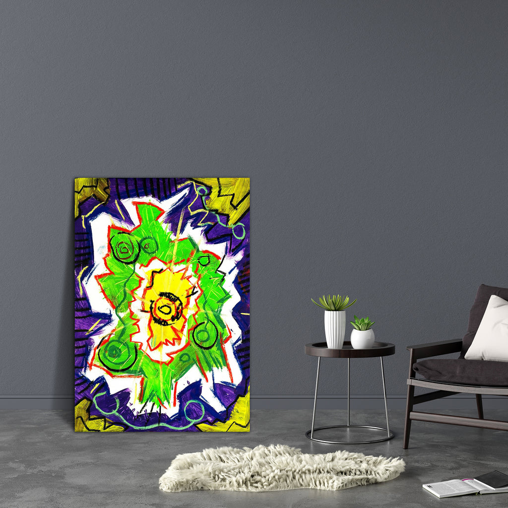 Abstract D9 Canvas Painting Synthetic Frame - Paintings MDF Framing - ArtzFolio.com