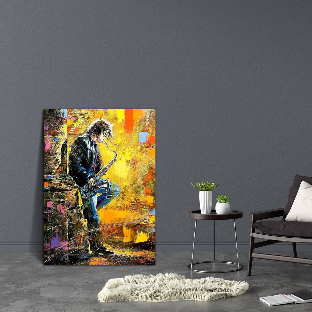 The Young Guy Playing A Saxophone Canvas Painting Synthetic Frame-Paintings MDF Framing-AFF_FR-IC 5000364 IC 5000364, Art and Paintings, Drawing, Impressionism, Music, Music and Dance, Music and Musical Instruments, Paintings, the, young, guy, playing, a, saxophone, canvas, painting, synthetic, frame, oil, musician, art, artist, brushes, collection, concert, imagination, man, museum, paints, performance, picture, artzfolio, wall decor for living room, wall frames for living room, frames for living room, wal