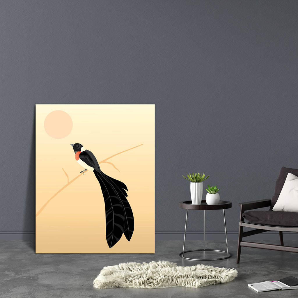 Bird With African Sun Canvas Painting Synthetic Frame-Paintings MDF Framing-AFF_FR-IC 5000366 IC 5000366, African, Animals, Birds, Botanical, Floral, Flowers, Illustrations, Nature, Scenic, Space, Sunsets, Tropical, bird, with, sun, canvas, painting, synthetic, frame, of, paradise, exotic, africa, background, copyspace, countryside, eastern, flora, illustration, ornithology, reed, savannah, sunset, artzfolio, wall decor for living room, wall frames for living room, frames for living room, wall art, canvas p