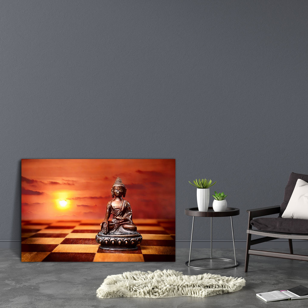 Bronze Buddha Sitting In Padmasana Canvas Painting Synthetic Frame-Paintings MDF Framing-AFF_FR-IC 5000368 IC 5000368, Asian, Buddhism, Culture, Ethnic, God Buddha, Realism, Religion, Religious, Signs, Signs and Symbols, Spiritual, Sports, Sunrises, Sunsets, Surrealism, Symbols, Tibetan Art, Traditional, Tribal, World Culture, bronze, buddha, sitting, in, padmasana, canvas, painting, synthetic, frame, asia, chess, cloud, conscious, decoration, desk, energy, floor, game, gesturing, god, grunge, harmony, lotu