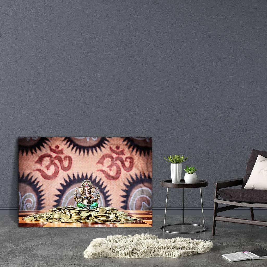 Hindu God Ganesha D2 Canvas Painting Synthetic Frame-Paintings MDF Framing-AFF_FR-IC 5000369 IC 5000369, Asian, Coins, Culture, Ethnic, God Ganesh, Hinduism, Indian, Religion, Religious, Signs, Signs and Symbols, Spiritual, Symbols, Traditional, Tribal, World Culture, hindu, god, ganesha, d2, canvas, painting, synthetic, frame, money, aum, blessing, bright, chess, cultural, currency, desk, elephant, faith, finance, ganesh, gold, golden, heap, idol, india, knowledge, lord, luxury, making, mythology, om, peac