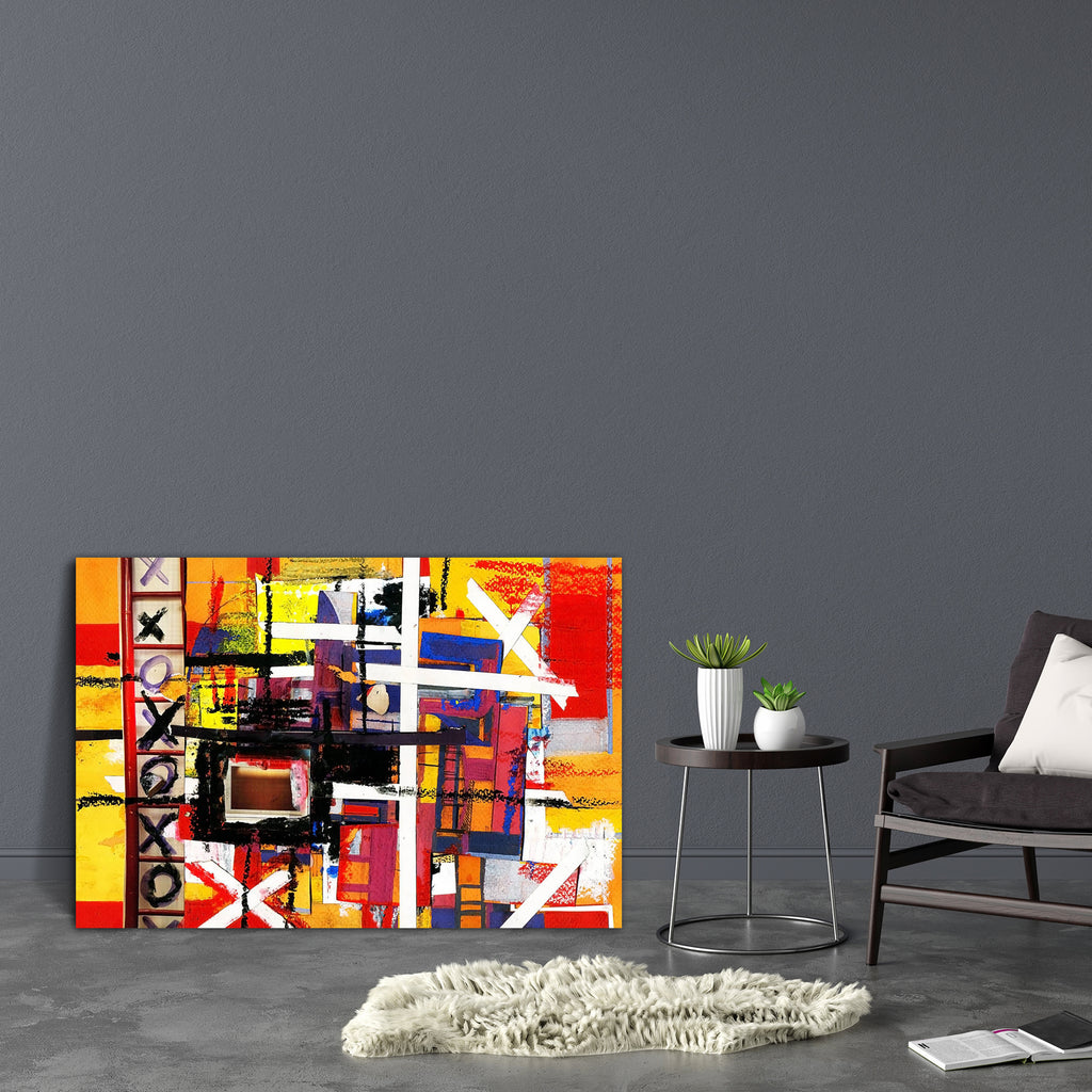 Abstract D10 Canvas Painting Synthetic Frame - Paintings MDF Framing - ArtzFolio.com