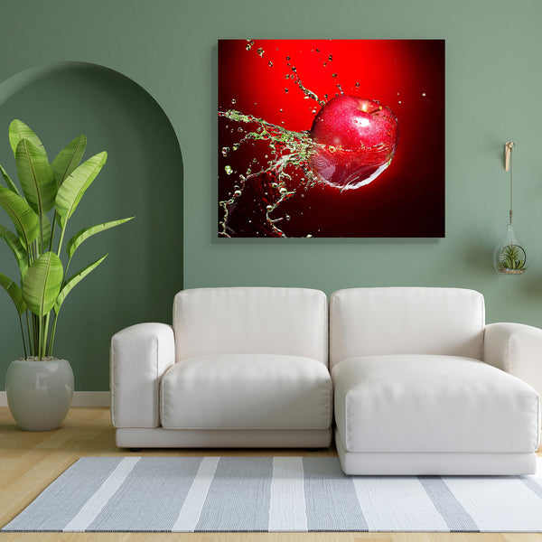 Red Apple Image D2 Canvas Painting Synthetic Frame-Paintings MDF Framing-AFF_FR-IC 5000381 IC 5000381, Abstract Expressionism, Abstracts, Black and White, Cuisine, Food, Food and Beverage, Food and Drink, Fruit and Vegetable, Fruits, Nature, Scenic, Semi Abstract, Splatter, White, red, apple, image, d2, canvas, painting, for, bedroom, living, room, engineered, wood, frame, frutas, fruit, abstract, background, beauty, bubble, bubbles, clean, clear, close, up, color, diet, drink, drop, falling, flowing, fresh