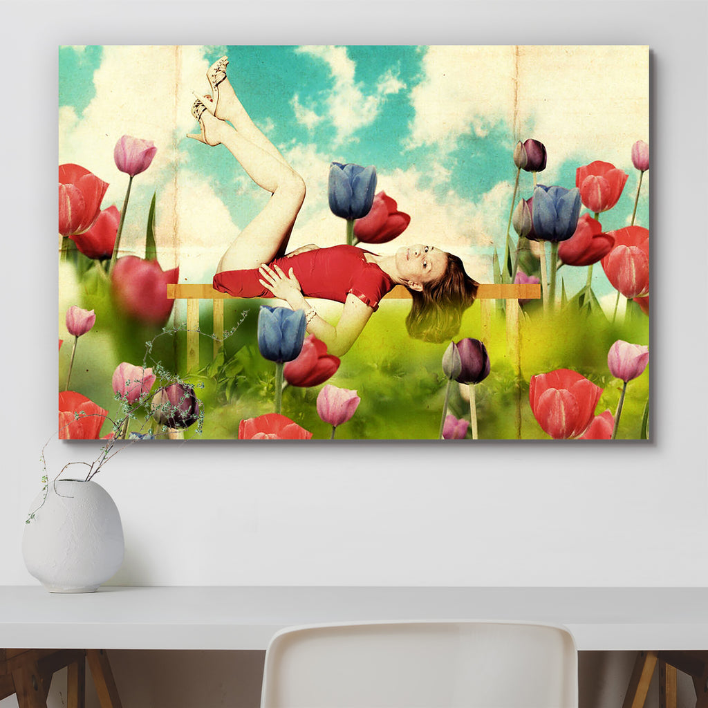 Woman With Book In Flowers Canvas Painting Synthetic Frame-Paintings MDF Framing-AFF_FR-IC 5000410 IC 5000410, Ancient, Art and Paintings, Books, Collages, Historical, Medieval, Nature, Patterns, Retro, Scenic, Signs, Signs and Symbols, Vintage, woman, with, book, in, flowers, canvas, painting, synthetic, frame, aged, art, ball, beautiful, beauty, blue, clouds, collage, color, compilation, concept, curly, day, design, dream, dress, female, front, girl, glamour, grunge, hairs, happy, horizontal, image, joy, 