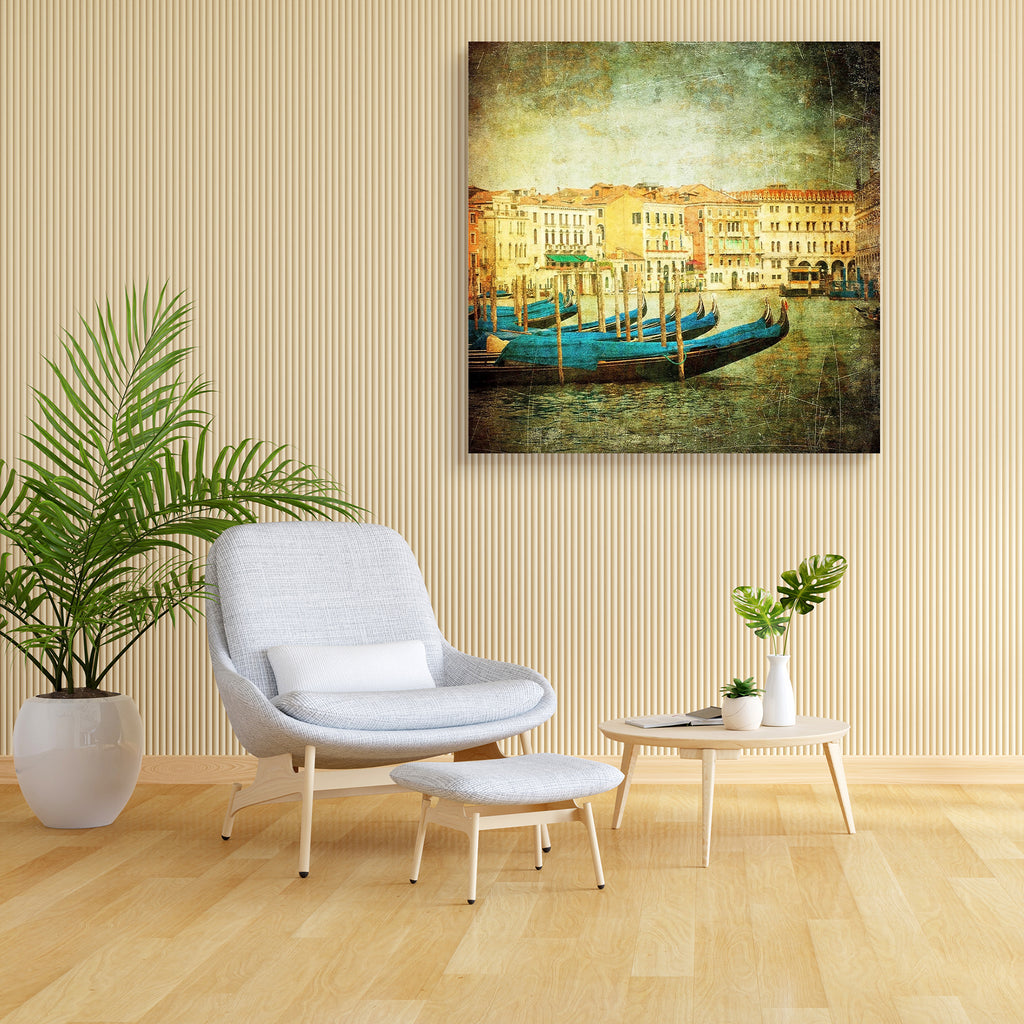 Grand Canal, Venice Canvas Painting Synthetic Frame-Paintings MDF Framing-AFF_FR-IC 5000429 IC 5000429, Ancient, Architecture, Boats, Cities, City Views, Culture, Ethnic, Historical, Italian, Landmarks, Landscapes, Love, Medieval, Nautical, Places, Retro, Romance, Scenic, Traditional, Tribal, Vintage, World Culture, grand, canal, venice, canvas, painting, synthetic, frame, beautiful, blue, boat, building, city, cityscape, color, colorful, europe, european, exterior, gondola, grunge, historic, history, image