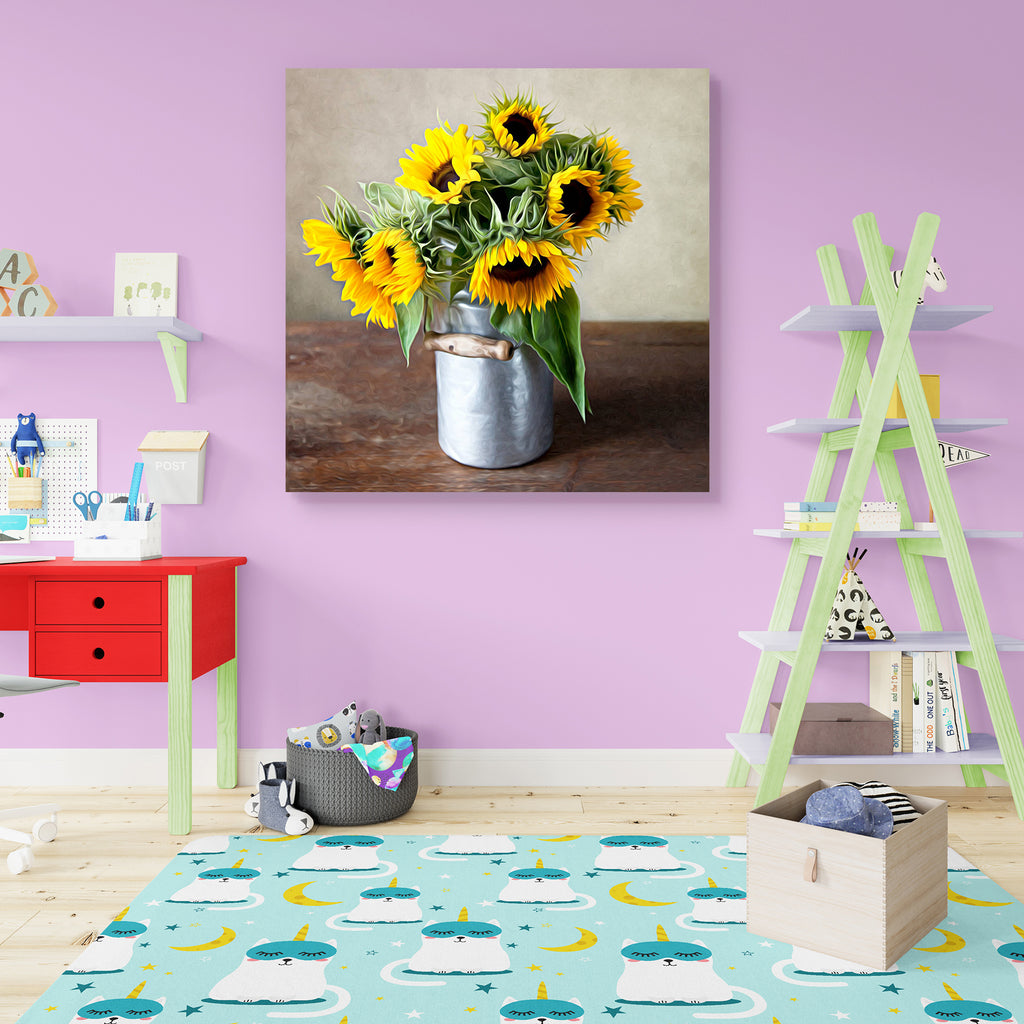 Sunflowers D1 Canvas Painting Synthetic Frame-Paintings MDF Framing-AFF_FR-IC 5000463 IC 5000463, Ancient, Art and Paintings, Botanical, Decorative, Floral, Flowers, Historical, Illustrations, Medieval, Nature, Paintings, Retro, Still Life, Vintage, sunflowers, d1, canvas, painting, synthetic, frame, sunflower, oil, flower, morte, still, life, bouquet, antique, art, artistic, beautiful, brown, can, charming, deco, decoration, elegant, illustration, old, pretty, shiny, sun, tableau, yellow, artzfolio, wall d