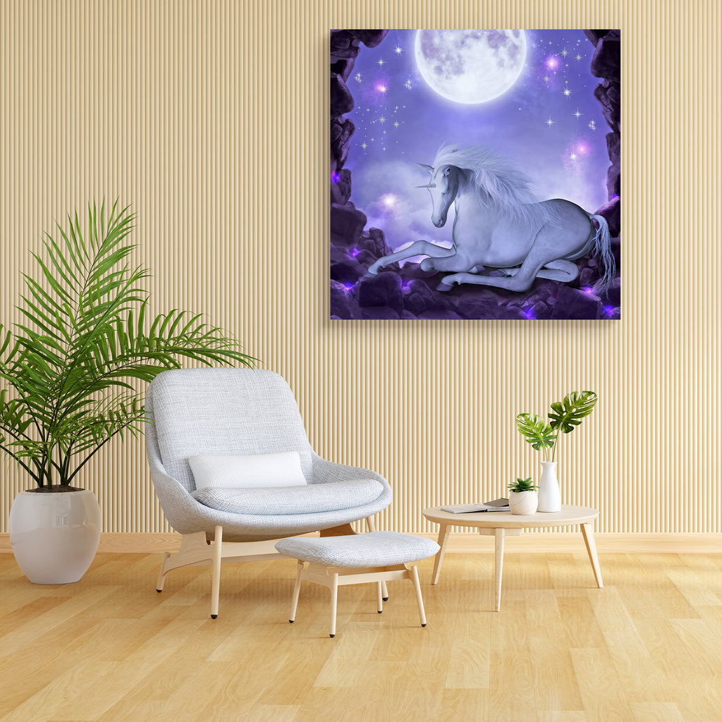 Unicorn Canvas Painting Synthetic Frame-Paintings MDF Framing-AFF_FR-IC 5000476 IC 5000476, 3D, Abstract Expressionism, Abstracts, Animals, Art and Paintings, Digital, Digital Art, Fantasy, Graphic, Retro, Semi Abstract, Stars, unicorn, canvas, painting, synthetic, frame, fairy, art, abstract, animal, artistic, background, classic, cloud, clouds, dark, darkness, dream, dreams, dreamy, effect, fae, fairytale, fantastic, fog, glow, horse, lighting, magic, manipulation, mist, misty, moon, moonlight, mystic, my