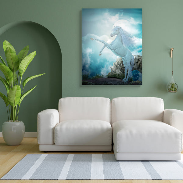Beautiful Unicorn D1 Canvas Painting Synthetic Frame-Paintings MDF Framing-AFF_FR-IC 5000480 IC 5000480, 3D, Abstract Expressionism, Abstracts, Ancient, Animals, Art and Paintings, Digital, Digital Art, Fantasy, Graphic, Historical, Medieval, Retro, Semi Abstract, Signs and Symbols, Stars, Symbols, Vintage, beautiful, unicorn, d1, canvas, painting, for, bedroom, living, room, engineered, wood, frame, moon, and, abstract, animal, art, artistic, background, classic, cloud, clouds, dark, darkness, dream, dream