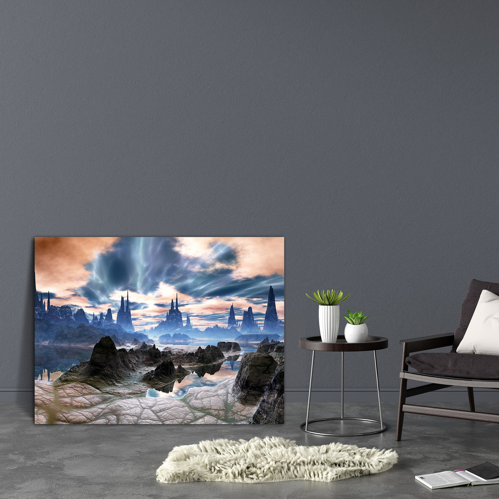 Electrical Storms Canvas Painting Synthetic Frame-Paintings MDF Framing-AFF_FR-IC 5000488 IC 5000488, Astronomy, Cosmology, Digital, Digital Art, Fantasy, Futurism, Graphic, Illustrations, Mountains, Science Fiction, Skylines, Space, electrical, storms, canvas, painting, synthetic, frame, abandoned, alien, background, beach, blue, clouds, day, daytime, electric, empty, environment, fiction, future, futuristic, illustration, lightning, planet, rise, rocks, rugged, sand, science, scifi, sea, shore, sky, skyli