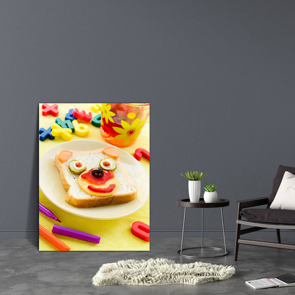 Funny Sandwich Image Canvas Painting Synthetic Frame-Paintings MDF Framing-AFF_FR-IC 5000501 IC 5000501, Baby, Children, Cuisine, Food, Food and Beverage, Food and Drink, Fruit and Vegetable, Kids, Vegetables, funny, sandwich, image, canvas, painting, for, bedroom, living, room, engineered, wood, frame, bear, bread, breakfast, carrot, cheese, child, childhood, color, cucumber, decoration, dinner, eating, freshness, fun, glass, green, healthy, juice, lettuce, lifestyle, lunch, meal, nobody, olive, onion, pai