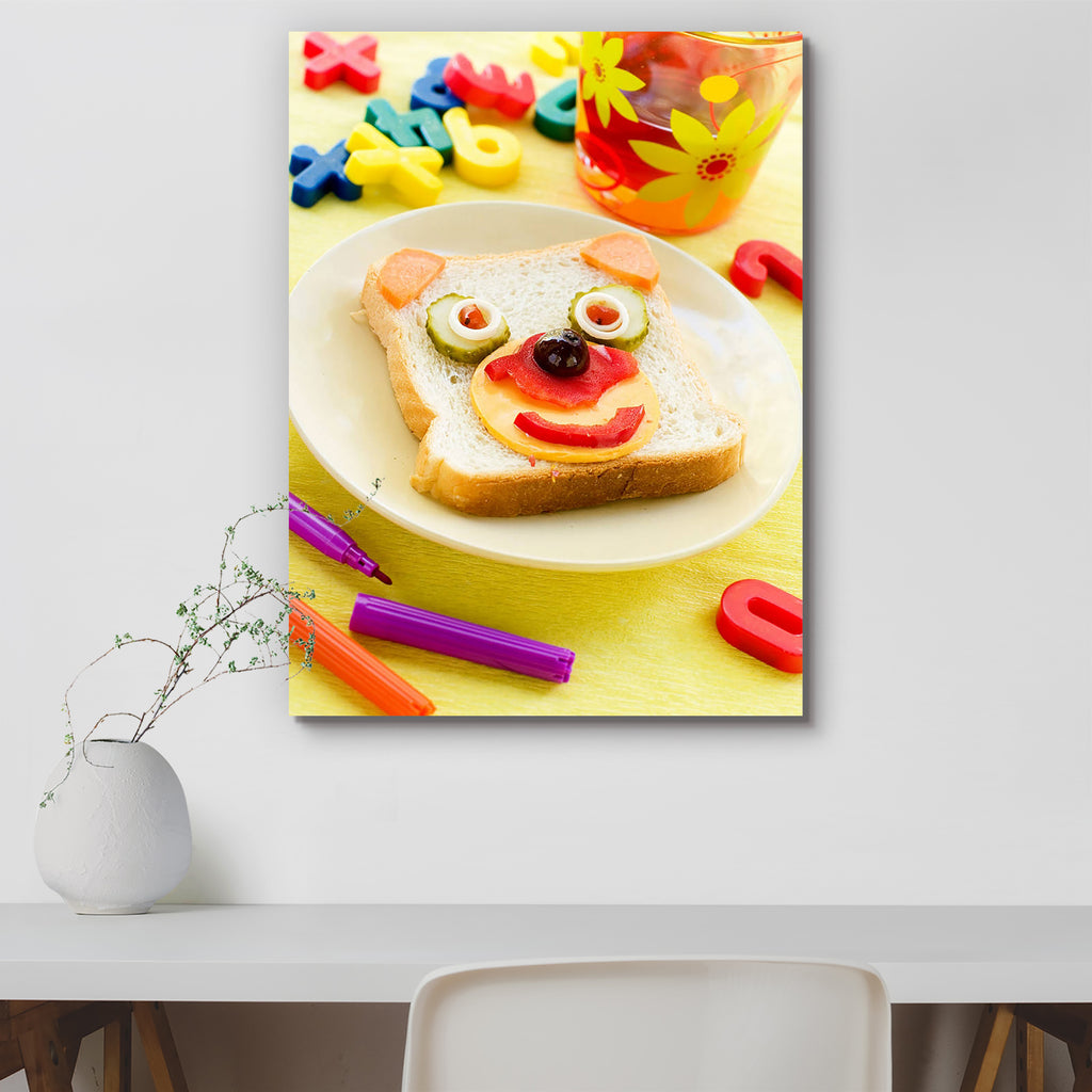 Funny Sandwich Image Canvas Painting Synthetic Frame-Paintings MDF Framing-AFF_FR-IC 5000501 IC 5000501, Baby, Children, Cuisine, Food, Food and Beverage, Food and Drink, Fruit and Vegetable, Kids, Vegetables, funny, sandwich, image, canvas, painting, synthetic, frame, bear, bread, breakfast, carrot, cheese, child, childhood, color, cucumber, decoration, dinner, eating, freshness, fun, glass, green, healthy, juice, lettuce, lifestyle, lunch, meal, nobody, olive, onion, paint, pen, pepper, plastic, sausage, 