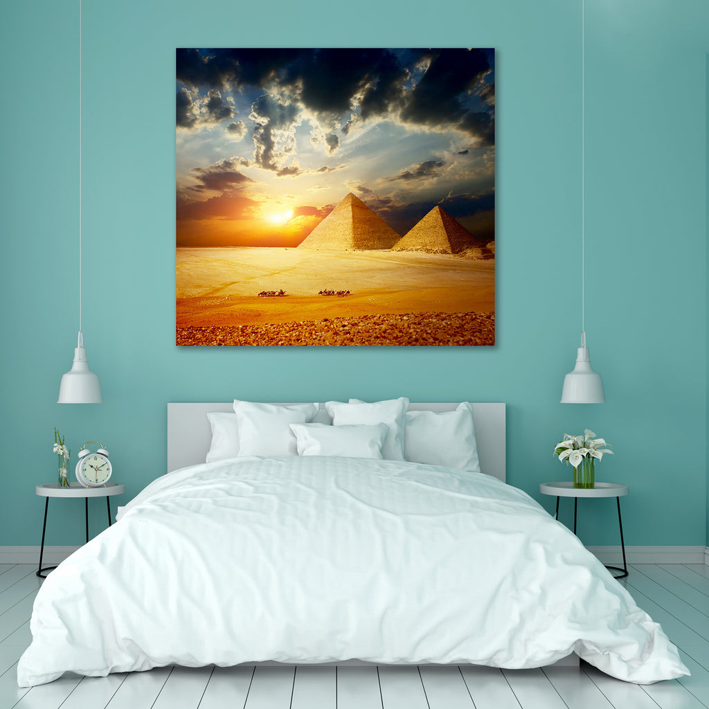 Grate Pyramids In Giza Valley In Egypt Canvas Painting Synthetic Frame-Paintings MDF Framing-AFF_FR-IC 5000519 IC 5000519, African, Ancient, Architecture, Automobiles, Eygptian, Historical, Landmarks, Landscapes, Marble and Stone, Medieval, Mountains, Places, Scenic, Transportation, Travel, Triangles, Vehicles, Vintage, grate, pyramids, in, giza, valley, egypt, canvas, painting, synthetic, frame, africa, antique, bedouin, cairo, camel, cheops, clouds, cloudscape, deep, desert, dry, egyptian, great, history,