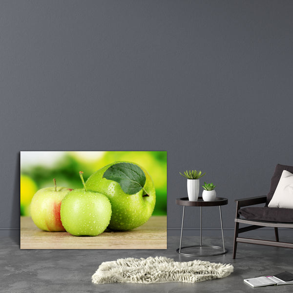 Organic Apples Image Canvas Painting Synthetic Frame-Paintings MDF Framing-AFF_FR-IC 5000537 IC 5000537, Black and White, Cuisine, Food, Food and Beverage, Food and Drink, Fruit and Vegetable, Fruits, Health, Nature, Scenic, White, organic, apples, image, canvas, painting, for, bedroom, living, room, engineered, wood, frame, green, apple, background, color, delicious, dessert, diet, dieting, eat, fresh, freshness, fruit, garden, healthy, ingredient, juice, juicy, leaf, lifestyle, natural, nutrition, object,