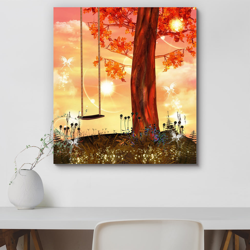 Enchanted Nature Series Canvas Painting Synthetic Frame-Paintings MDF Framing-AFF_FR-IC 5000557 IC 5000557, Botanical, Countries, Floral, Flowers, Hand Drawn, Illustrations, Mountains, Nature, Scenic, Sunrises, Sunsets, Wooden, enchanted, series, canvas, painting, synthetic, frame, artwork, background, beauty, butterflies, charming, climber, clouds, country, daisies, dream, elf, enchanting, faerie, fairy, tale, ferns, fireflies, framework, gradient, grass, hand, drawn, hill, illustration, leaves, lights, ma
