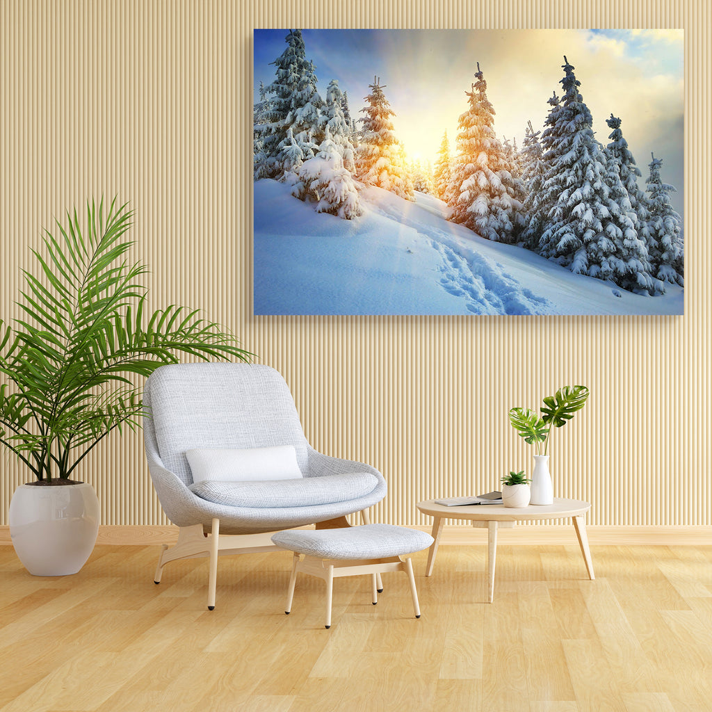 Winter Landscape Mountains Carpathians, Ukraine Canvas Painting Synthetic Frame-Paintings MDF Framing-AFF_FR-IC 5000566 IC 5000566, Christianity, Landscapes, Mountains, Nature, Scenic, Seasons, Sunrises, Sunsets, Wooden, winter, landscape, carpathians, ukraine, canvas, painting, synthetic, frame, scene, alp, background, beautiful, beauty, blue, christmas, climate, cloud, cold, cool, countryside, environment, europe, evening, fir, forest, freedom, fresh, frost, frozen, highlands, ice, light, morning, natural