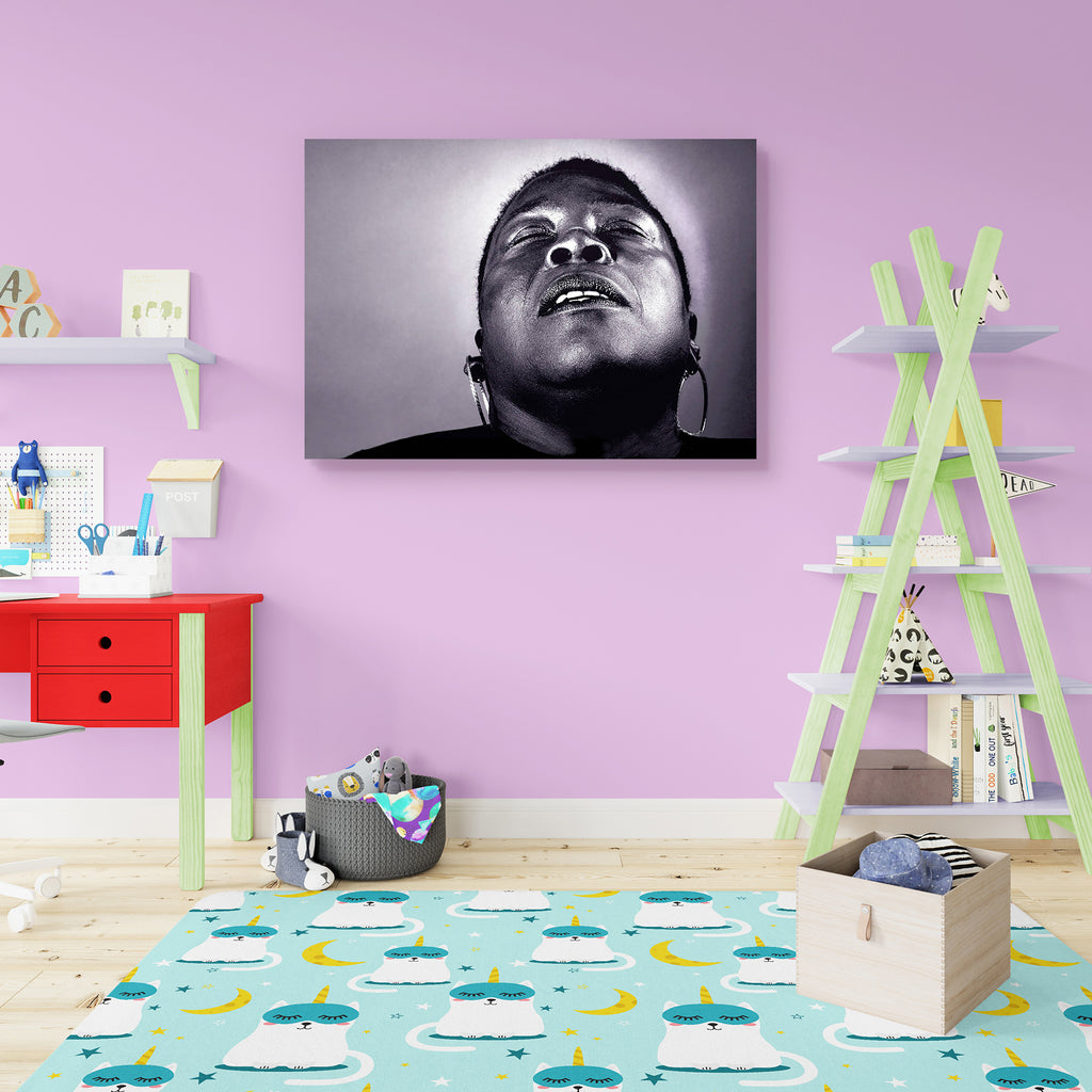 Afro American Woman Canvas Painting Synthetic Frame - Paintings MDF Framing - ArtzFolio.com