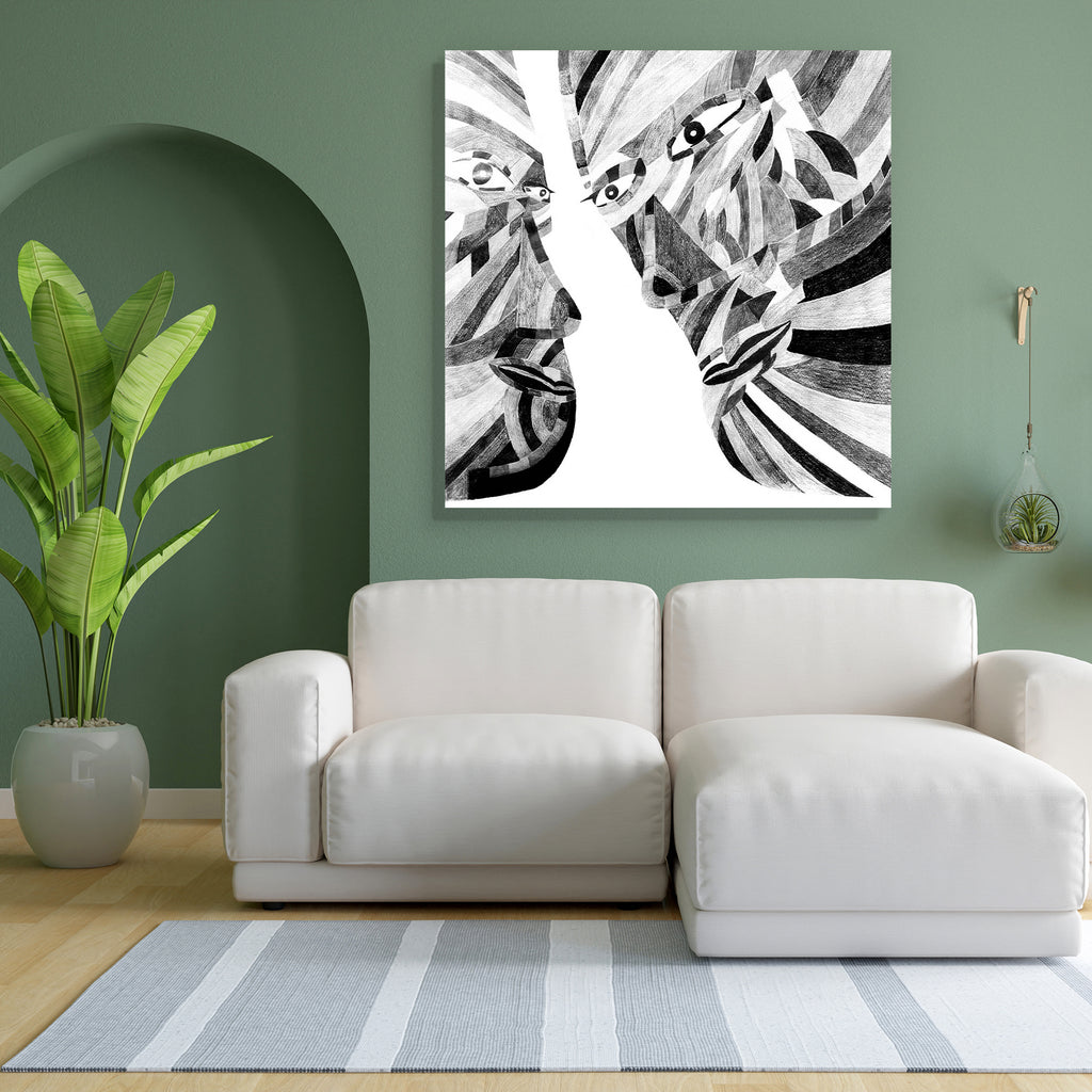 Abstract Art D6 Canvas Painting Synthetic Frame - Paintings MDF Framing - ArtzFolio.com