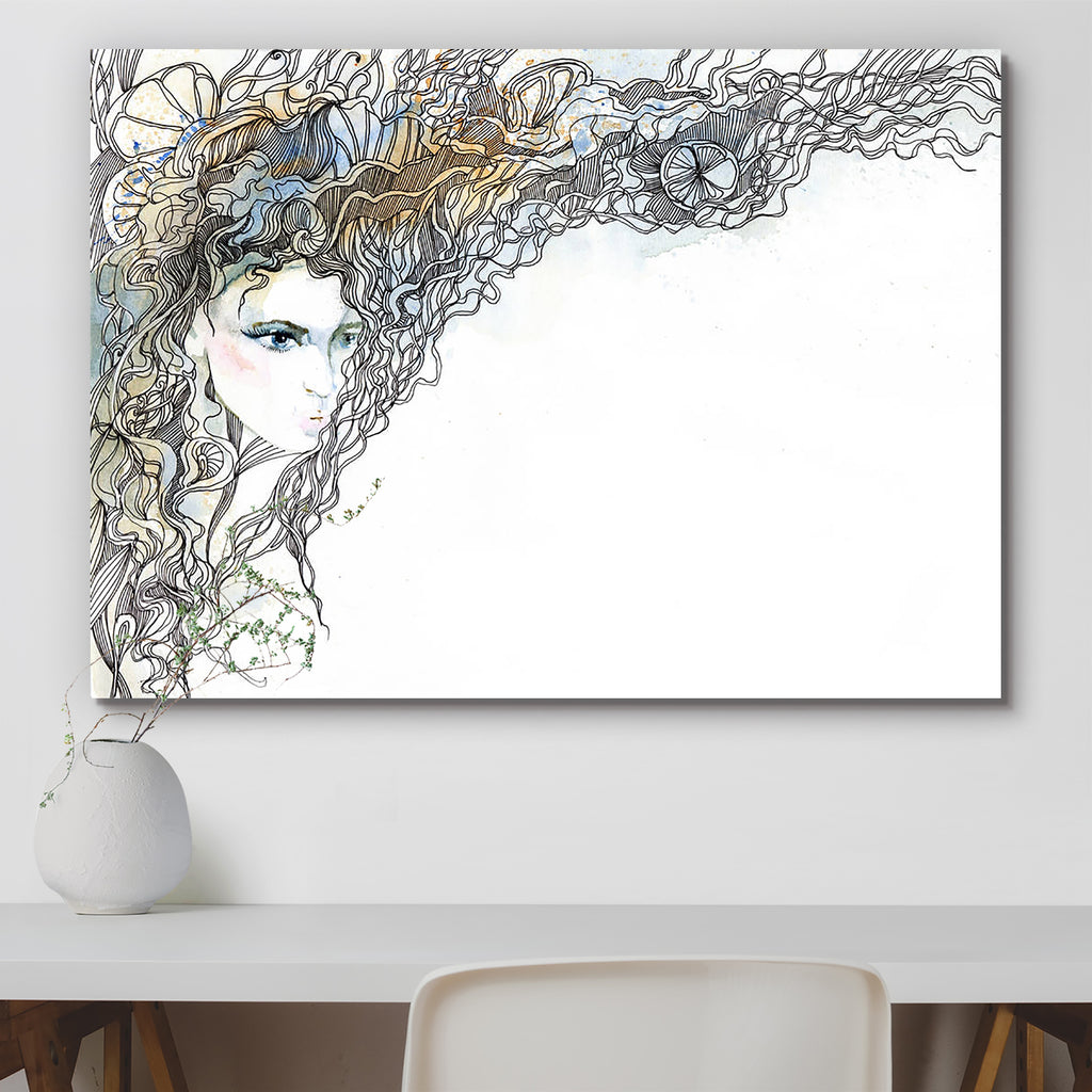 Woman With Ornate Hair D2 Canvas Painting Synthetic Frame-Paintings MDF Framing-AFF_FR-IC 5000605 IC 5000605, Adult, Asian, Black, Black and White, Modern Art, People, Urban, woman, with, ornate, hair, d2, canvas, painting, synthetic, frame, attractive, babe, beauty, below, caucasian, cheer, clear, clothes, curly, cute, elegance, elegant, fancy, female, feminine, fun, funky, girl, glance, gorgeous, head, looking, model, modern, motion, one, only, person, plant, positive, pretty, shaking, sky, spinning, summ