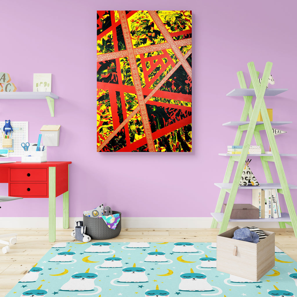 Geometrical Artwork Canvas Painting Synthetic Frame-Paintings MDF Framing-AFF_FR-IC 5000662 IC 5000662, Abstract Expressionism, Abstracts, Art and Paintings, Black, Black and White, Culture, Digital, Digital Art, Drawing, Ethnic, Geometric, Geometric Abstraction, Graphic, Illustrations, Paintings, Patterns, Semi Abstract, Signs, Signs and Symbols, Splatter, Traditional, Tribal, World Culture, geometrical, artwork, canvas, painting, synthetic, frame, abstract, acrylic, art, artist, artistic, background, brig