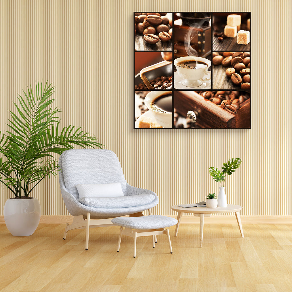 Coffee Collage D1 Canvas Painting Synthetic Frame-Paintings MDF Framing-AFF_FR-IC 5000669 IC 5000669, Ancient, Art and Paintings, Beverage, Black, Black and White, Collages, Cuisine, Culture, Ethnic, Food, Food and Beverage, Food and Drink, Historical, Medieval, Retro, Signs, Signs and Symbols, Traditional, Tribal, Vintage, Wooden, World Culture, coffee, collage, d1, canvas, painting, synthetic, frame, shop, beans, cup, bean, of, antique, aroma, art, background, border, breakfast, brown, cafe, caffeine, clo