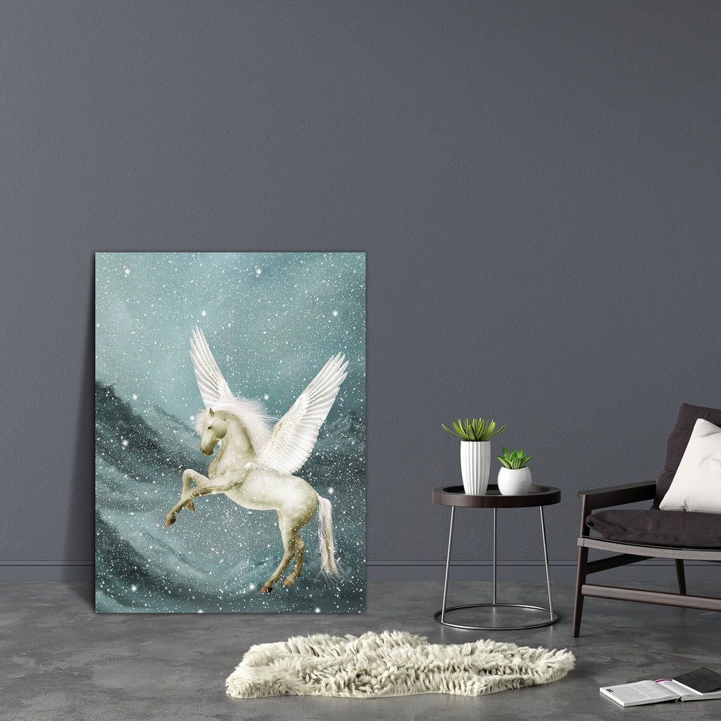 Pegasus With Snow Canvas Painting Synthetic Frame-Paintings MDF Framing-AFF_FR-IC 5000673 IC 5000673, Animals, Art and Paintings, Baby, Children, Digital, Digital Art, Fantasy, Graphic, Kids, Landscapes, Mountains, Nature, Scenic, pegasus, with, snow, canvas, painting, synthetic, frame, angel, wings, angels, engel, amazing, animal, art, backdrops, background, beautiful, blue, cold, creature, dream, dreams, dreamy, fae, fairy, fairytale, fantastic, flight, fly, flying, freedom, horse, landscape, legend, magi