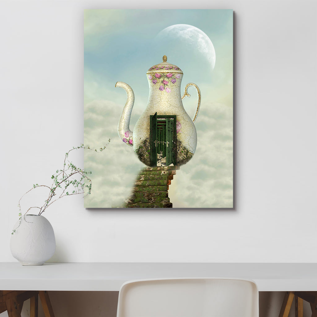 Teapot House In The Sky Canvas Painting Synthetic Frame-Paintings MDF Framing-AFF_FR-IC 5000708 IC 5000708, Art and Paintings, Baby, Books, Children, Digital, Digital Art, Fantasy, Graphic, Kids, Landscapes, Nature, Scenic, teapot, house, in, the, sky, canvas, painting, synthetic, frame, landscape, fairy, art, tales, tale, amazing, backdrops, background, beautiful, doors, dreamy, fae, fairytale, fantastic, foliage, forest, magic, manipulation, mist, misty, outdoor, peaceful, princess, scenario, scene, scrap