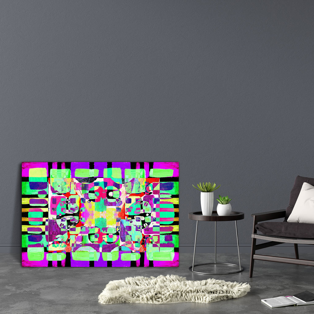 Abstract D12 Canvas Painting Synthetic Frame - Paintings MDF Framing - ArtzFolio.com