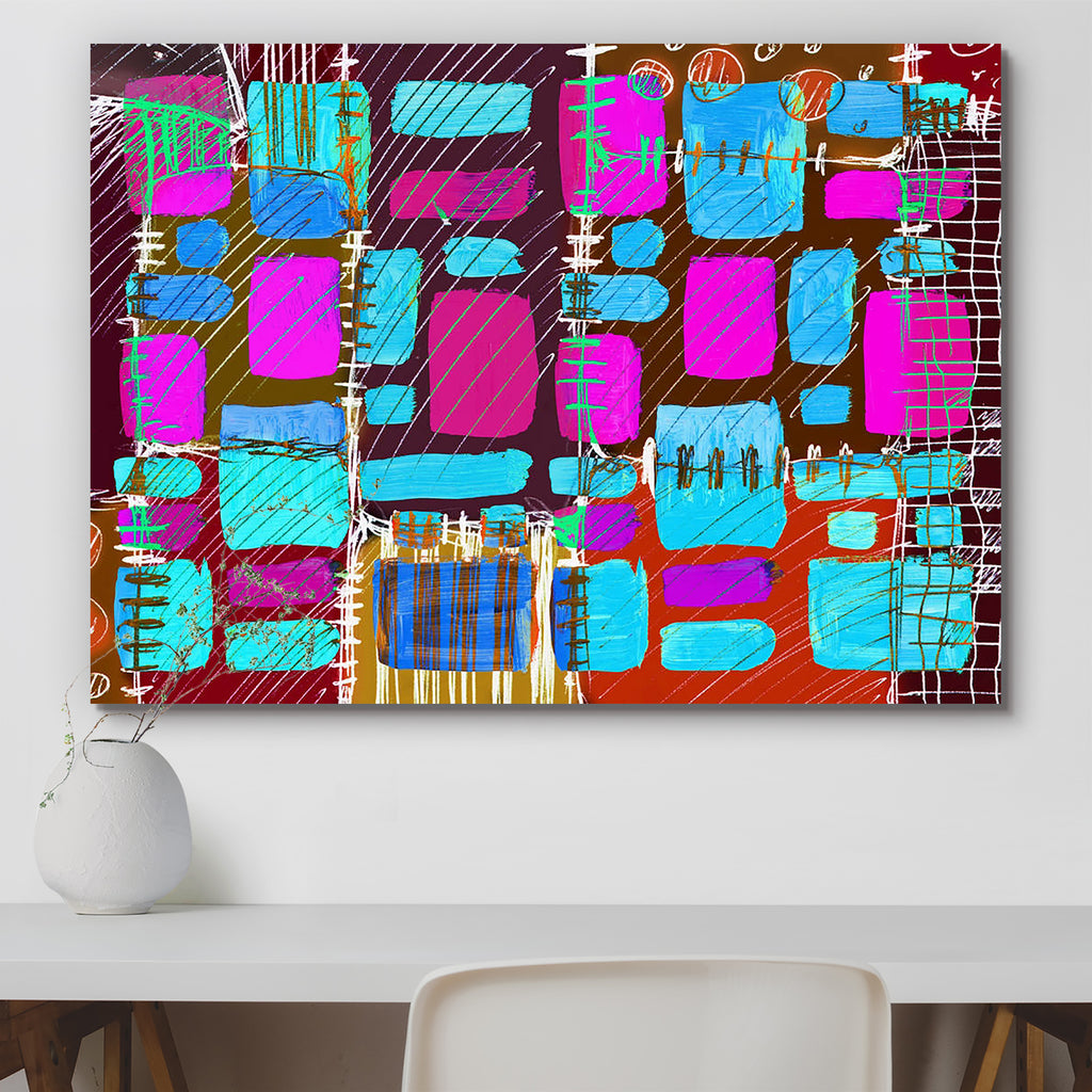 Abstract D13 Canvas Painting Synthetic Frame - Paintings MDF Framing - ArtzFolio.com
