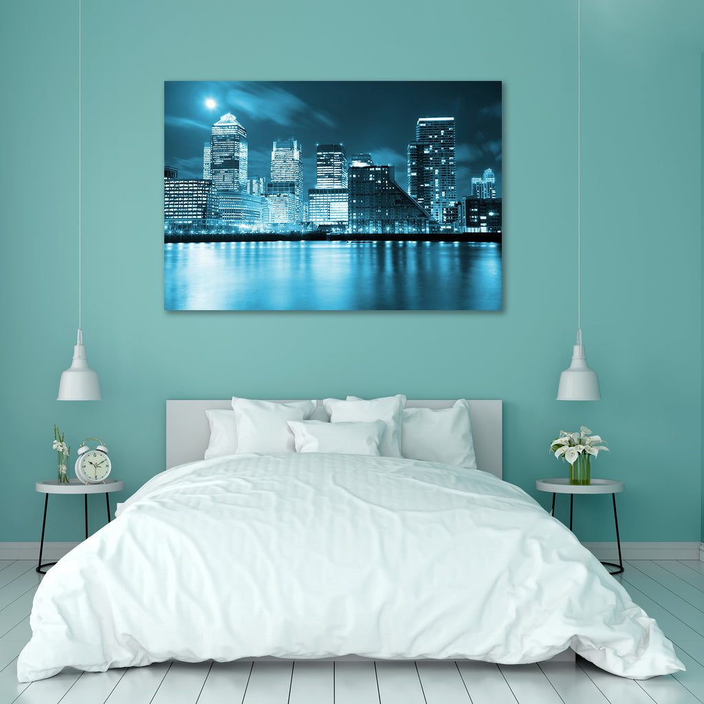 Full Moon Over London Skyscrapers, UK D2 Canvas Painting Synthetic Frame-Paintings MDF Framing-AFF_FR-IC 5000738 IC 5000738, Architecture, Automobiles, Business, Cities, City Views, God Ram, Hinduism, Landmarks, Landscapes, Modern Art, Panorama, Places, Scenic, Skylines, Transportation, Travel, Urban, Vehicles, full, moon, over, london, skyscrapers, uk, d2, canvas, painting, synthetic, frame, skyline, city, cityscape, night, lights, at, apartment, attraction, beautiful, beauty, blue, building, commercial, d