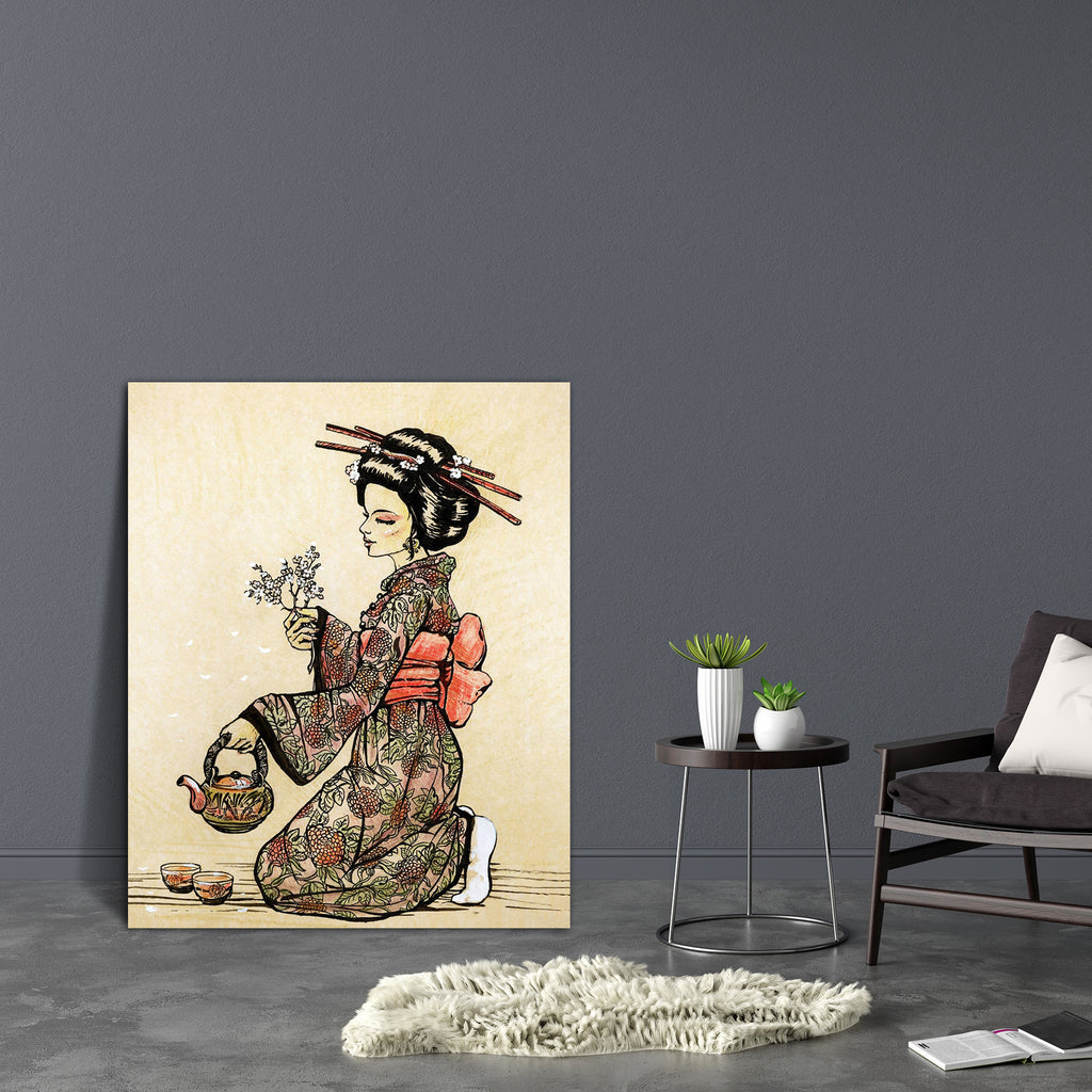Japanese Tea Ceremony Canvas Painting Synthetic Frame-Paintings MDF Framing-AFF_FR-IC 5000740 IC 5000740, Art and Paintings, Asian, Botanical, Chinese, Culture, Digital, Digital Art, Ethnic, Floral, Flowers, Graphic, Illustrations, Japanese, Nature, People, Signs, Signs and Symbols, Traditional, Tribal, World Culture, tea, ceremony, canvas, painting, synthetic, frame, geisha, art, kimono, girl, asia, beautiful, beauty, calmness, cherry, blossom, china, clothing, cup, design, draw, dress, drink, east, face, 
