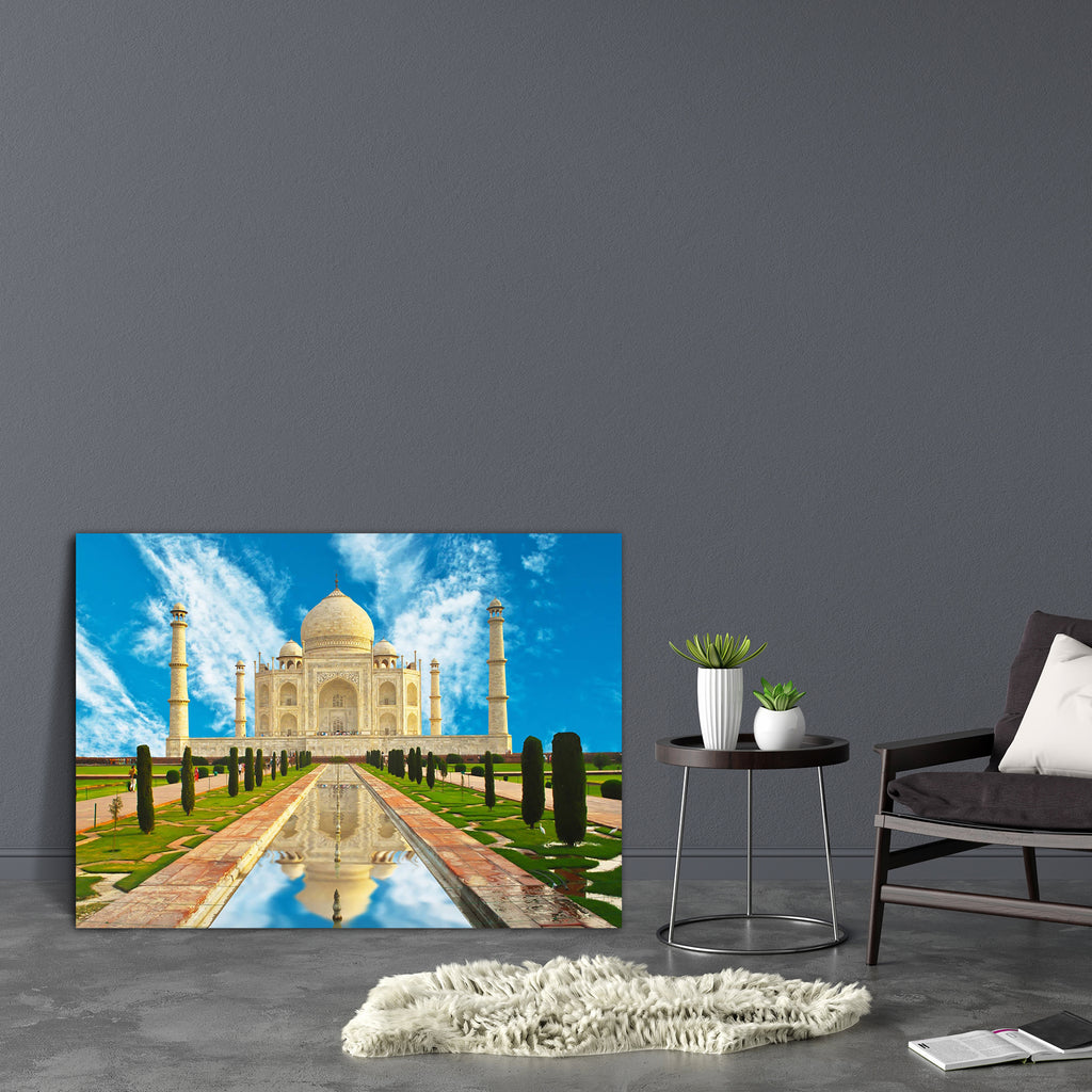 Taj Mahal In India Canvas Painting Synthetic Frame-Paintings MDF Framing-AFF_FR-IC 5000743 IC 5000743, Allah, Arabic, Architecture, Asian, Automobiles, Black and White, Holidays, Indian, Islam, Landscapes, Love, Marble, Marble and Stone, Places, Religion, Religious, Romance, Scenic, Sunrises, Transportation, Travel, Vehicles, White, taj, mahal, in, india, canvas, painting, synthetic, frame, agra, asia, blue, brilliant, building, cloud, dome, emotion, emperor, gleam, glint, gold, golden, green, holiday, land