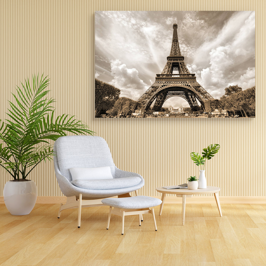 Eiffel Tower, Paris, France D2 Canvas Painting Synthetic Frame-Paintings MDF Framing-AFF_FR-IC 5000748 IC 5000748, Ancient, Architecture, Automobiles, Cities, City Views, French, Historical, Landmarks, Medieval, Places, Skylines, Transportation, Travel, Vehicles, Vintage, eiffel, tower, paris, france, d2, canvas, painting, synthetic, frame, skyline, building, capital, champ, city, cityscape, destination, europe, european, exterior, famous, garden, gardens, heritage, landmark, mars, monument, old, town, park