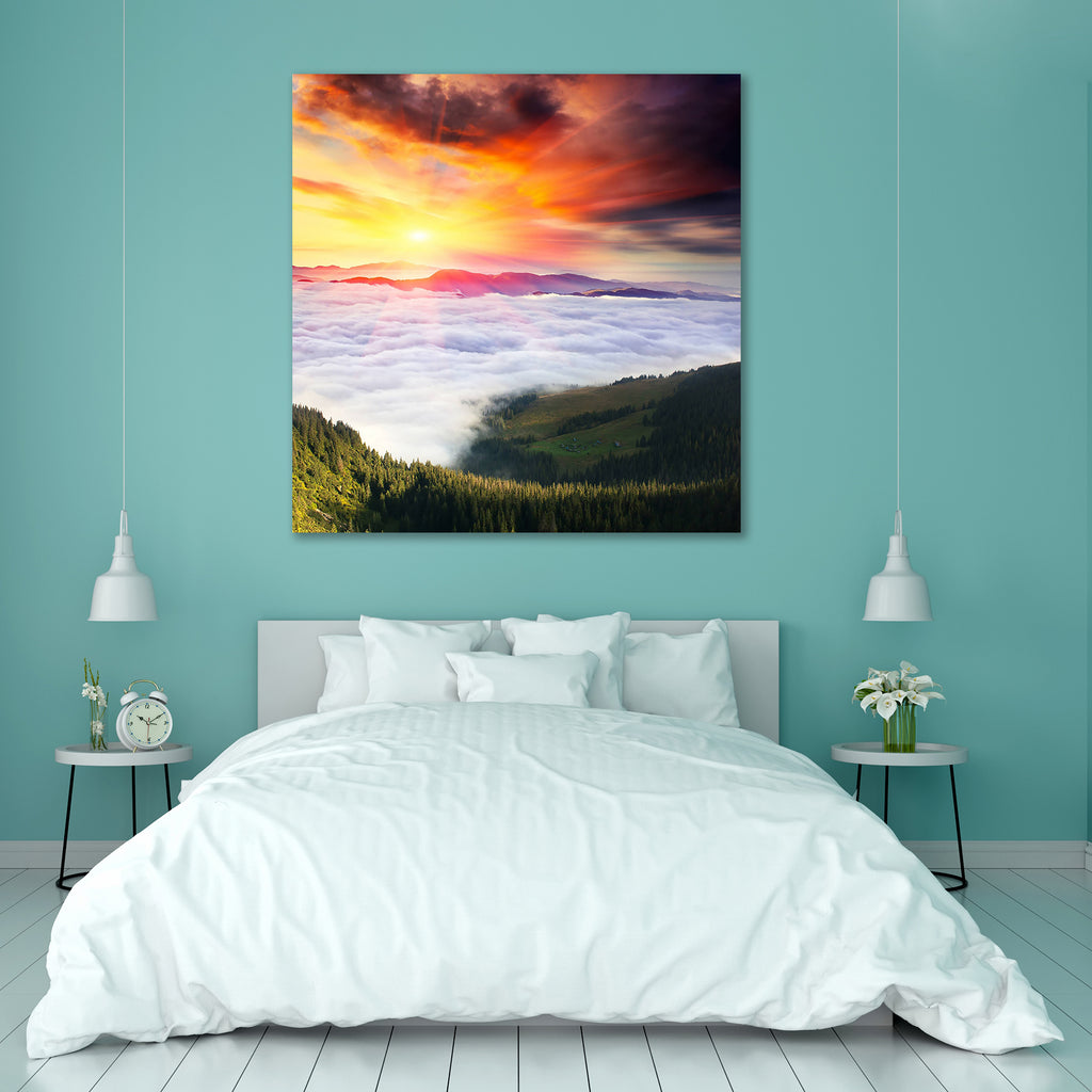 Landscape In The Carpathian Mountains, Ukraine Canvas Painting Synthetic Frame-Paintings MDF Framing-AFF_FR-IC 5000760 IC 5000760, Automobiles, Botanical, Countries, Floral, Flowers, Landscapes, Mountains, Nature, Scenic, Seasons, Sunrises, Sunsets, Transportation, Travel, Vehicles, Wildlife, Wooden, landscape, in, the, carpathian, ukraine, canvas, painting, synthetic, frame, background, beautiful, bright, climate, cloud, color, country, countryside, dawn, decline, dusk, ecology, environment, evening, flora