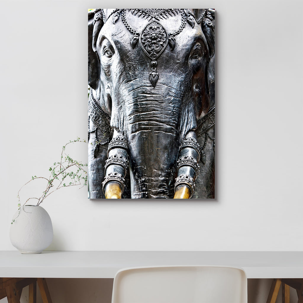 Elephant Near a Temple in Thailand Canvas Painting Synthetic Frame-Paintings MDF Framing-AFF_FR-IC 5000764 IC 5000764, Ancient, Architecture, Asian, Automobiles, Black, Black and White, Buddhism, Culture, Ethnic, God Buddha, God Ganesh, Hinduism, Historical, Indian, Marble and Stone, Medieval, People, Religion, Religious, Signs, Signs and Symbols, Solid, Spiritual, Symbols, Traditional, Transportation, Travel, Tribal, Vehicles, Vintage, World Culture, elephant, near, a, temple, in, thailand, canvas, paintin
