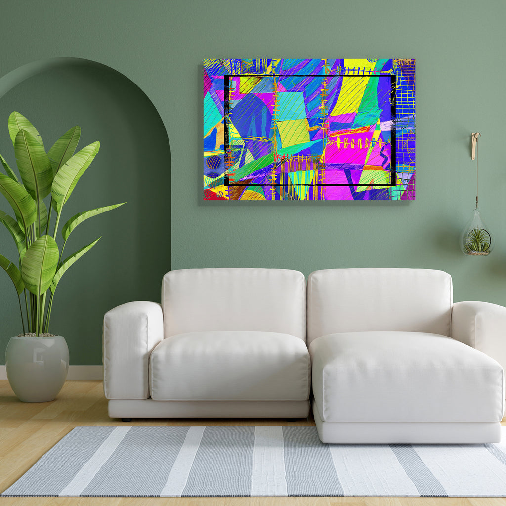 Abstract D20 Canvas Painting Synthetic Frame - Paintings MDF Framing - ArtzFolio.com