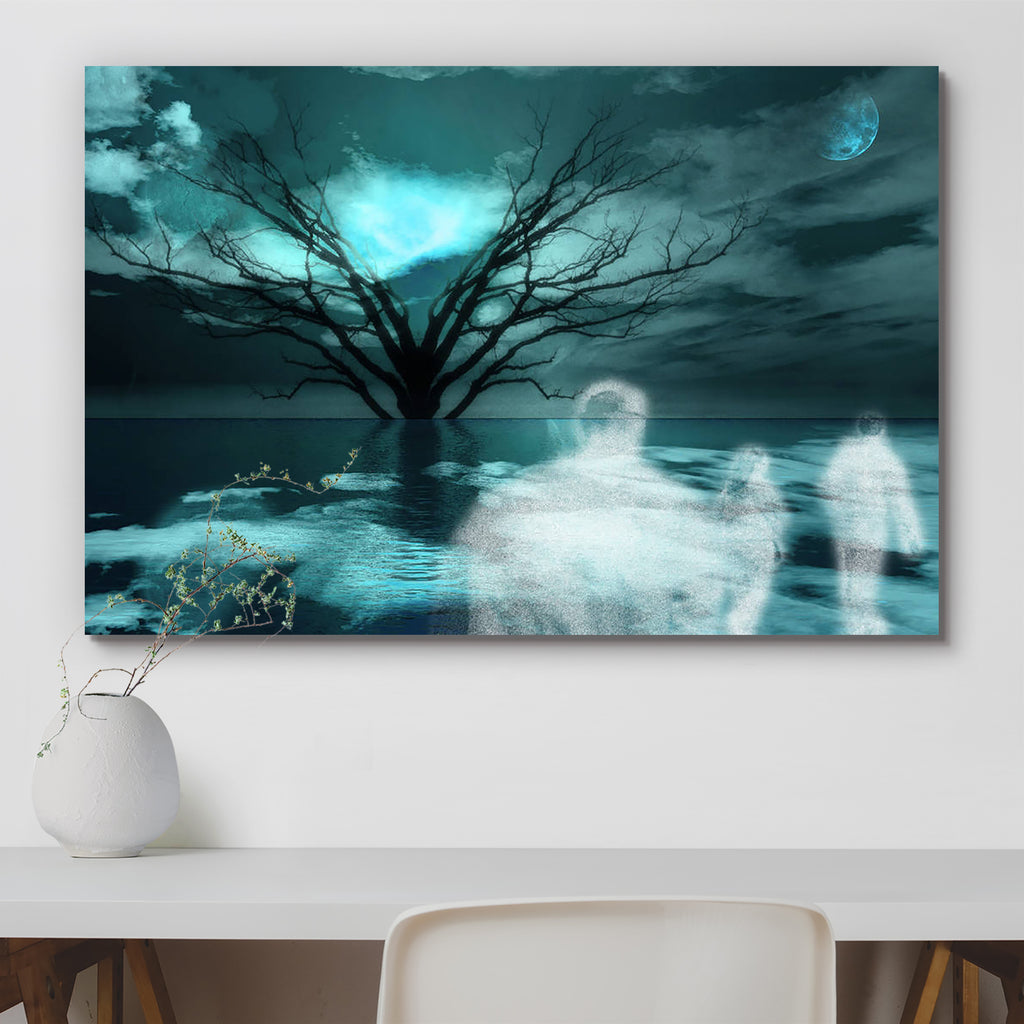 Ghostlike Figures Canvas Painting Synthetic Frame-Paintings MDF Framing-AFF_FR-IC 5000775 IC 5000775, Abstract Expressionism, Abstracts, Art and Paintings, Fantasy, Illustrations, Landscapes, Nature, People, Realism, Scenic, Semi Abstract, Signs, Signs and Symbols, Spiritual, Surrealism, Symbols, ghostlike, figures, canvas, painting, synthetic, frame, mystical, abstract, art, background, beautiful, beauty, bizarre, color, decoration, design, dream, dreams, dreamy, eerie, fantastic, fortune, futuristic, ghos