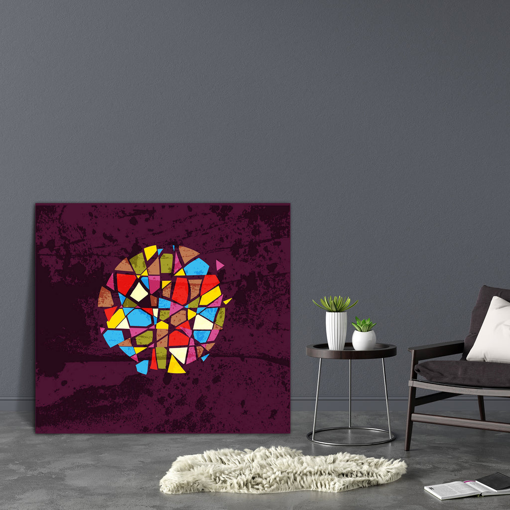 Abstract Colorful Artwork Canvas Painting Synthetic Frame - Paintings MDF Framing - ArtzFolio.com