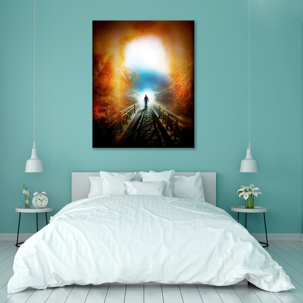 Life After Death Canvas Painting Synthetic Frame-Paintings MDF Framing-AFF_FR-IC 5000783 IC 5000783, Fantasy, Illustrations, Religion, Religious, Spiritual, life, after, death, canvas, painting, synthetic, frame, heaven, paranormal, supernatural, bridge, and, mysterious, man, muerte, gate, gates, of, end, scene, heavens, passage, spirit, walking, artzfolio, wall decor for living room, wall frames for living room, frames for living room, wall art, canvas painting, wall frame, scenery, panting, paintings for 