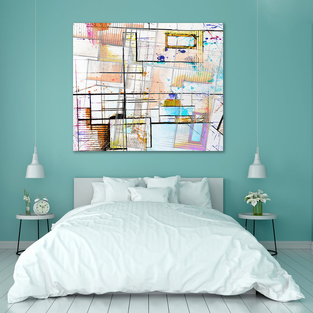 Abstract Art D8 Canvas Painting Synthetic Frame - Paintings MDF Framing - ArtzFolio.com