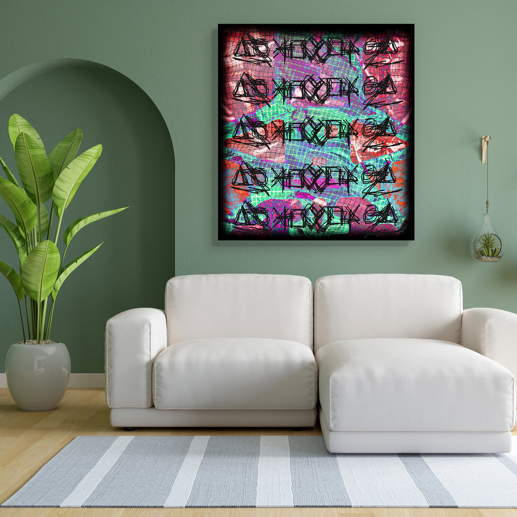 Abstract D21 Canvas Painting Synthetic Frame - Paintings MDF Framing - ArtzFolio.com