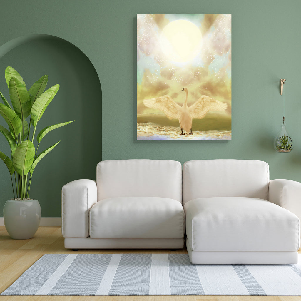 Swan In Landscape Canvas Painting Synthetic Frame-Paintings MDF Framing-AFF_FR-IC 5000819 IC 5000819, Art and Paintings, Digital, Digital Art, Fantasy, Graphic, Landscapes, Nature, Scenic, swan, in, landscape, canvas, painting, synthetic, frame, amazing, art, backdrops, background, cloud, dream, dreamy, fae, fairy, fairytale, fantastic, magic, manipulation, mist, misty, moon, outdoor, peaceful, princess, scenario, scene, sky, tales, artzfolio, wall decor for living room, wall frames for living room, frames 