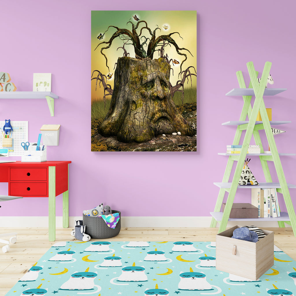 Trunk With Butterflies Canvas Painting Synthetic Frame-Paintings MDF Framing-AFF_FR-IC 5000824 IC 5000824, Art and Paintings, Botanical, Digital, Digital Art, Fantasy, Floral, Flowers, Graphic, Landscapes, Nature, Scenic, Wooden, trunk, with, butterflies, canvas, painting, synthetic, frame, amazing, art, backdrops, background, branches, cloud, dream, dreamy, fae, fairy, fairytale, fantastic, grass, lake, landscape, magic, manipulation, mist, misty, moon, outdoor, peaceful, princess, scenario, scene, sky, ta