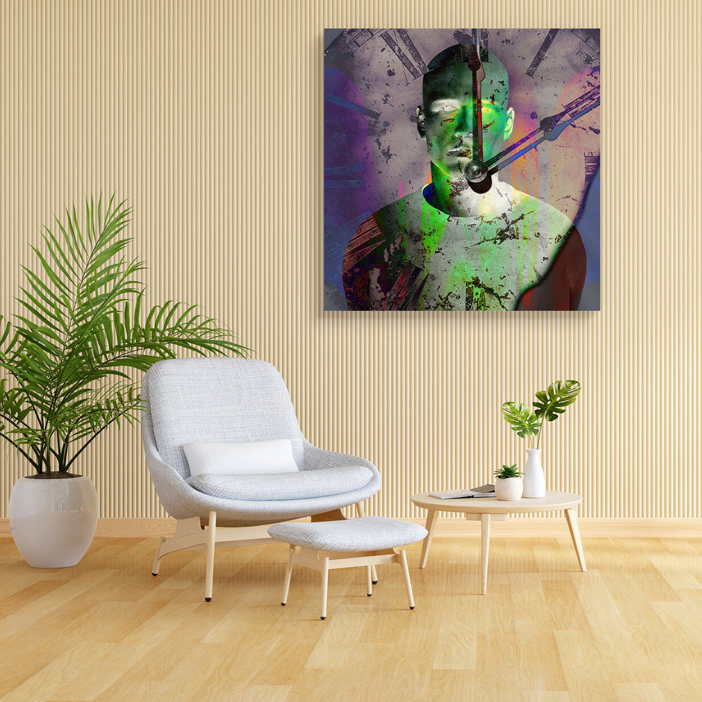 Man & Time Canvas Painting Synthetic Frame-Paintings MDF Framing-AFF_FR-IC 5000826 IC 5000826, Abstract Expressionism, Abstracts, Art and Paintings, Astronomy, Black and White, Conceptual, Cosmology, Digital, Digital Art, Fantasy, Graphic, Illustrations, Modern Art, Realism, Retro, Semi Abstract, Signs, Signs and Symbols, Space, Stars, Surrealism, Symbols, White, man, time, canvas, painting, synthetic, frame, abstract, art, background, clock, concept, cosmos, dali, design, dial, distorted, dream, dreamlike,