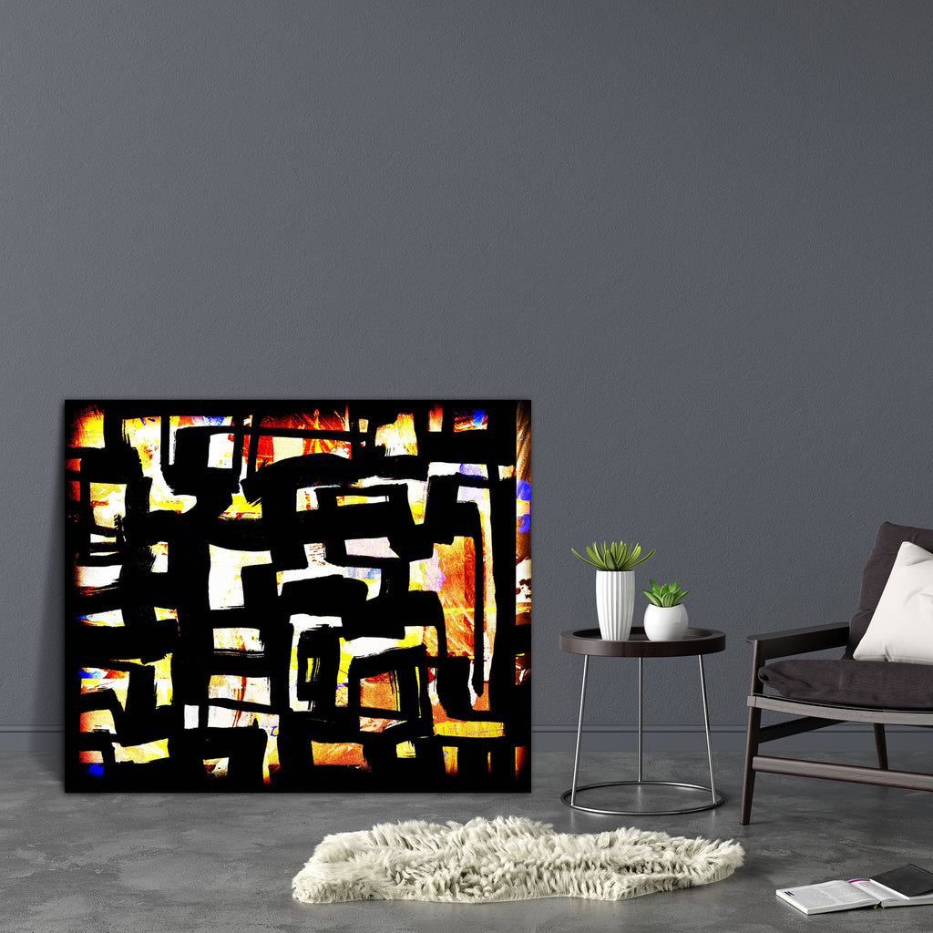 Abstract D22 Canvas Painting Synthetic Frame - Paintings MDF Framing - ArtzFolio.com