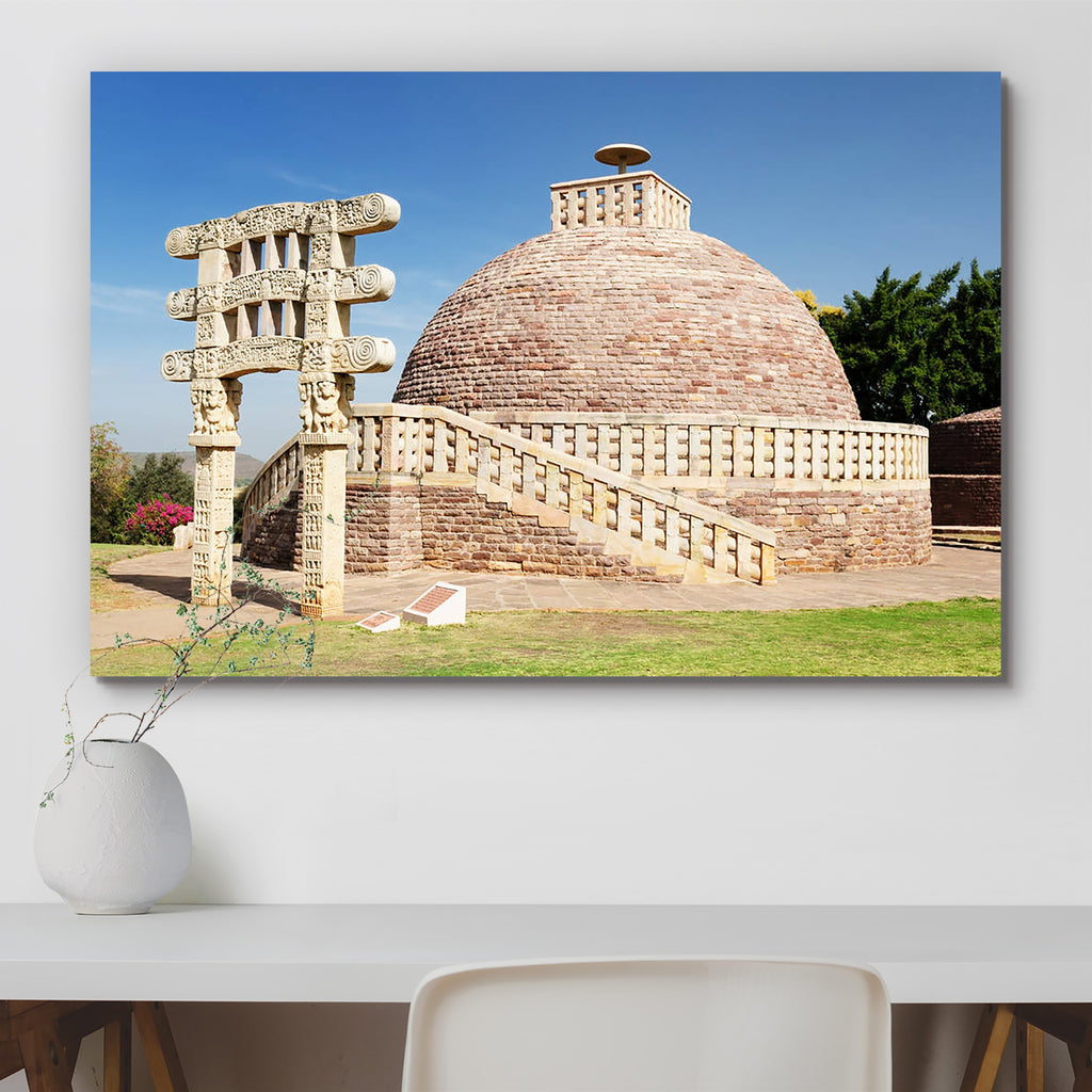 Ancient Stupa, Sanchi, Madhya Pradesh Canvas Painting Synthetic Frame-Paintings MDF Framing-AFF_FR-IC 5000844 IC 5000844, Ancient, Architecture, Asian, Automobiles, Buddhism, God Buddha, Historical, Indian, Landmarks, Medieval, Places, Religion, Religious, Transportation, Travel, Vehicles, Vintage, stupa, sanchi, madhya, pradesh, canvas, painting, synthetic, frame, ashoka, asia, belief, buddha, buddhist, church, devotion, gate, india, landmark, monument, old, sacred, statues, temple, artzfolio, wall decor f