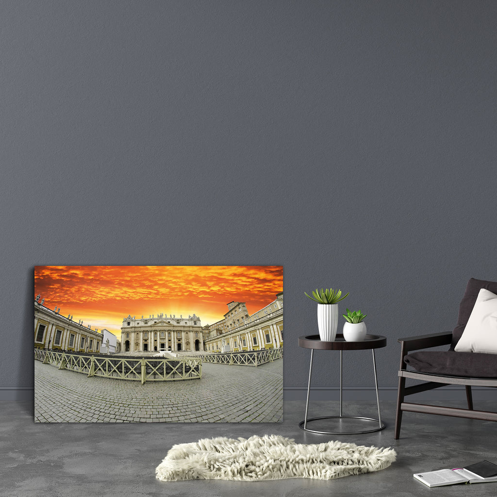 Saint Peter's Square In Rome, Italy Canvas Painting Synthetic Frame-Paintings MDF Framing-AFF_FR-IC 5000857 IC 5000857, Ancient, Architecture, Automobiles, Christianity, Cities, City Views, Cross, God Ram, Hinduism, Historical, Holidays, Italian, Jesus, Landmarks, Medieval, Panorama, Places, Religion, Religious, Renaissance, Sunsets, Transportation, Travel, Vehicles, Vintage, saint, peter's, square, in, rome, italy, canvas, painting, synthetic, frame, sunset, basilica, bernini, building, cathedral, catholic
